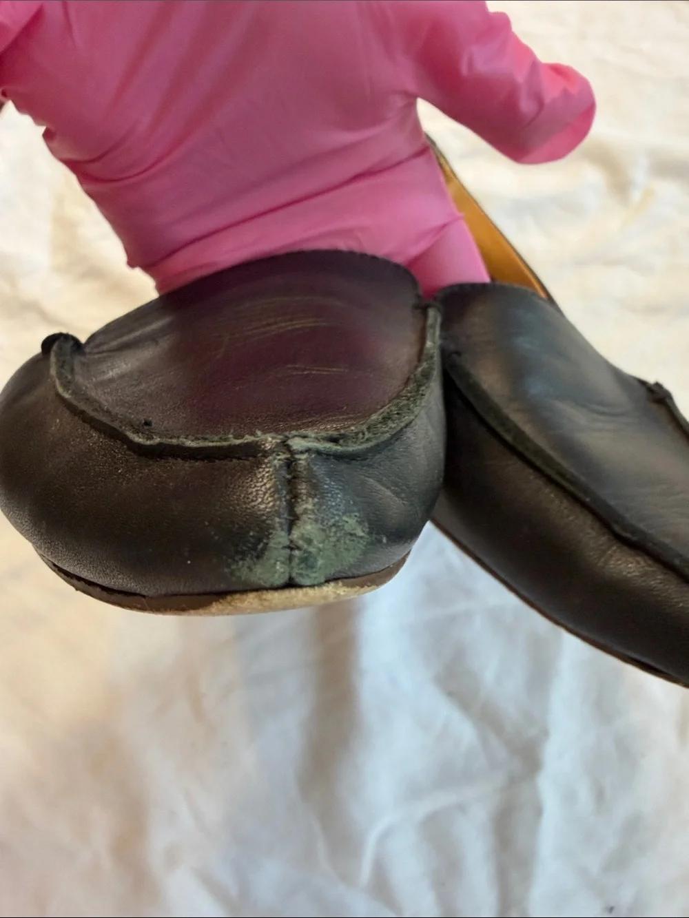 J. Crew Black Pointed Leather Slip-On Flats